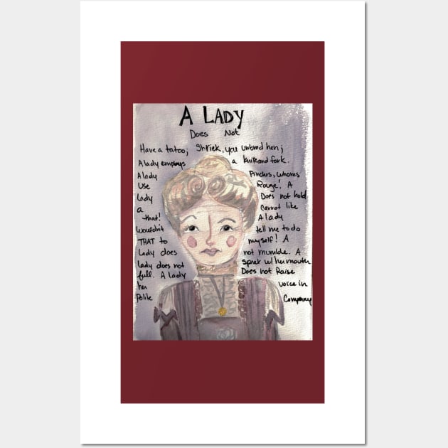 Lady Button Lady Rules Wall Art by Kellykubellyboo